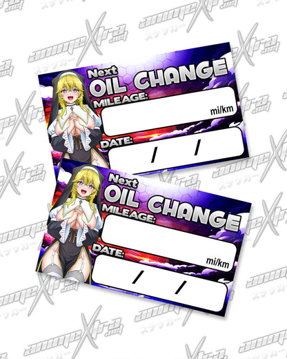 Jeanne Oil Change Stickers