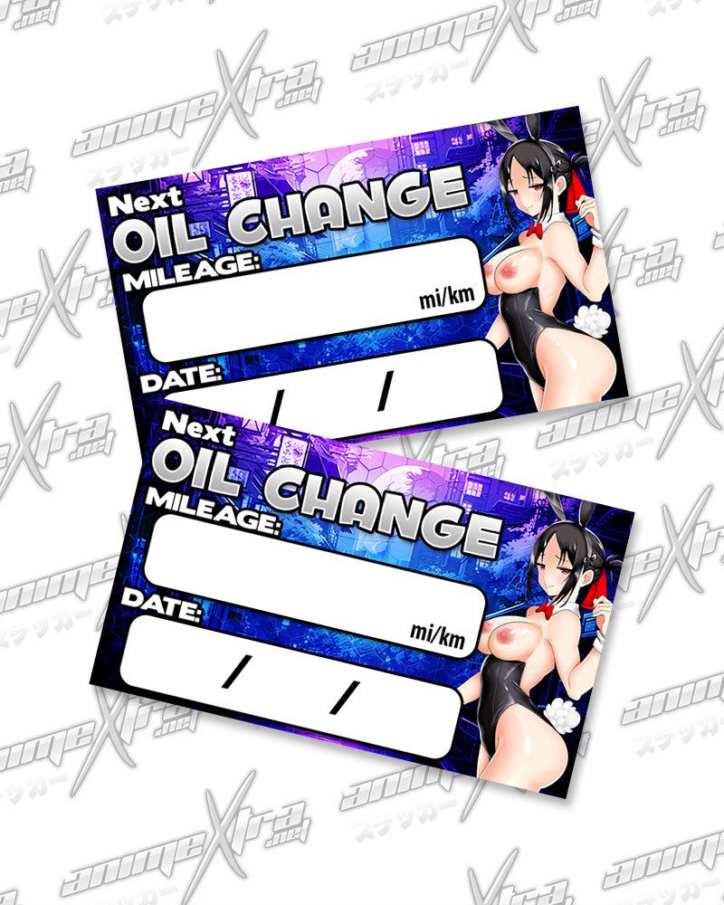 Kaguya Bunny Oil Change Stickers