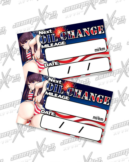 Komi American Booty Oil Change Stickers