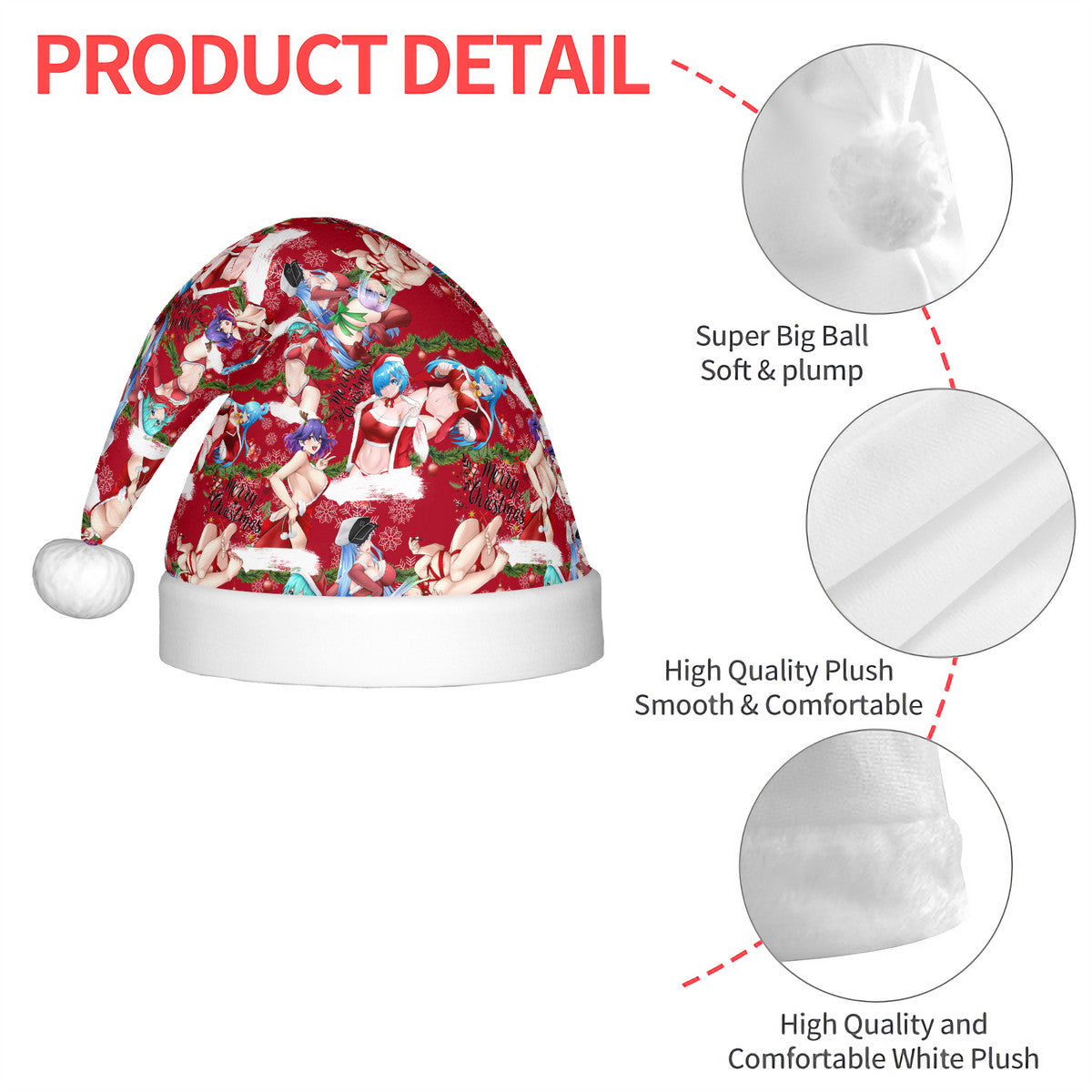 Waifu Xmas Plush Christmas Hat