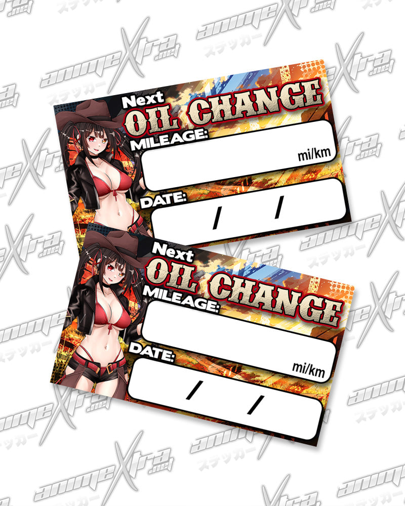 Kurumi Western Waifus Oil Change Stickers