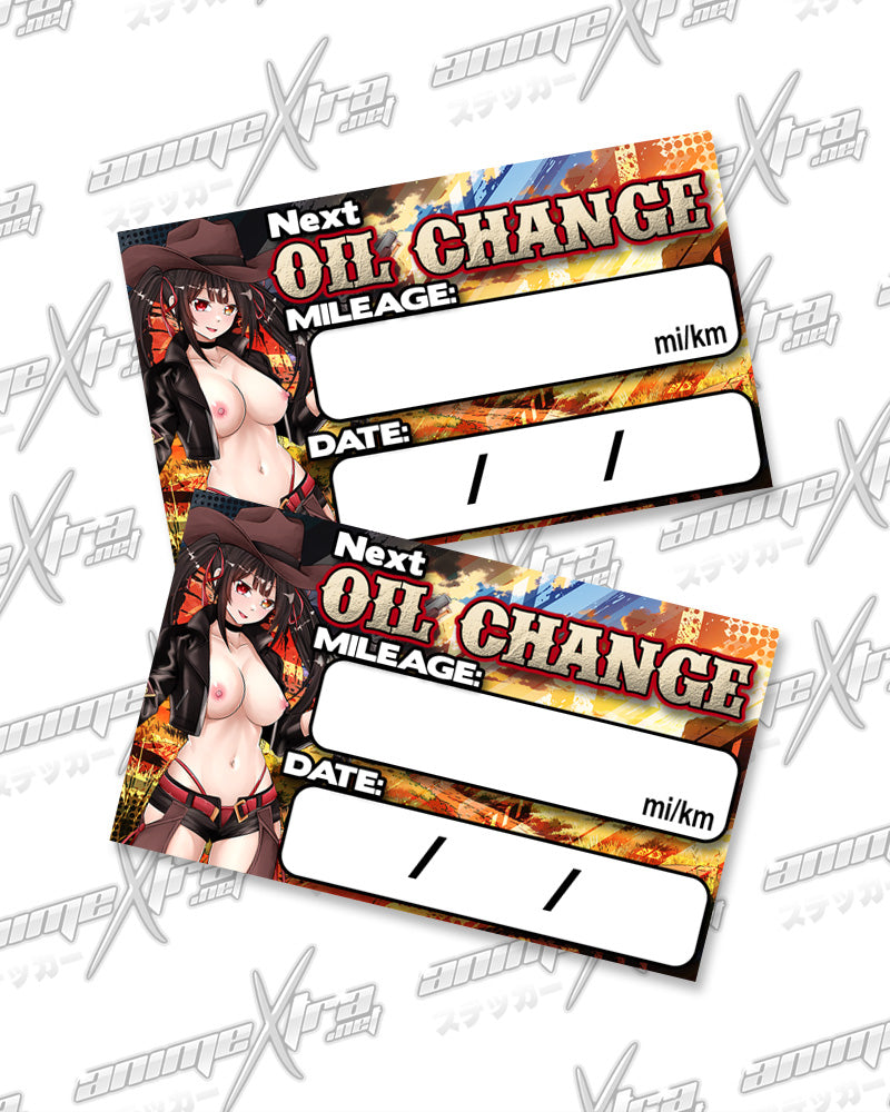 Kurumi Western Waifus Oil Change Stickers