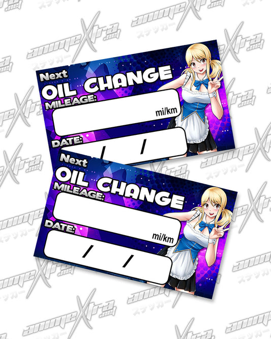Lucy Maid Oil Change Stickers