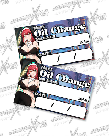 Makima Nun Oil Change Sticker