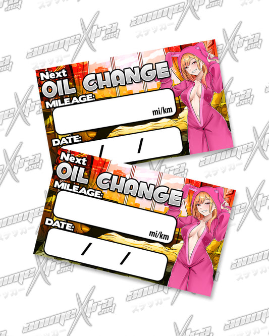 Marin Bunny Jammies Oil Change Stickers