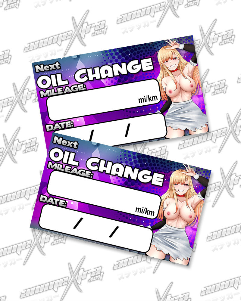 Marin Maid Oil Change Stickers