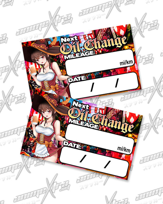 Megumin Oktoberfest Oil Change Stickers