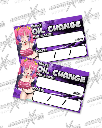 Miltie Oil Change Stickers