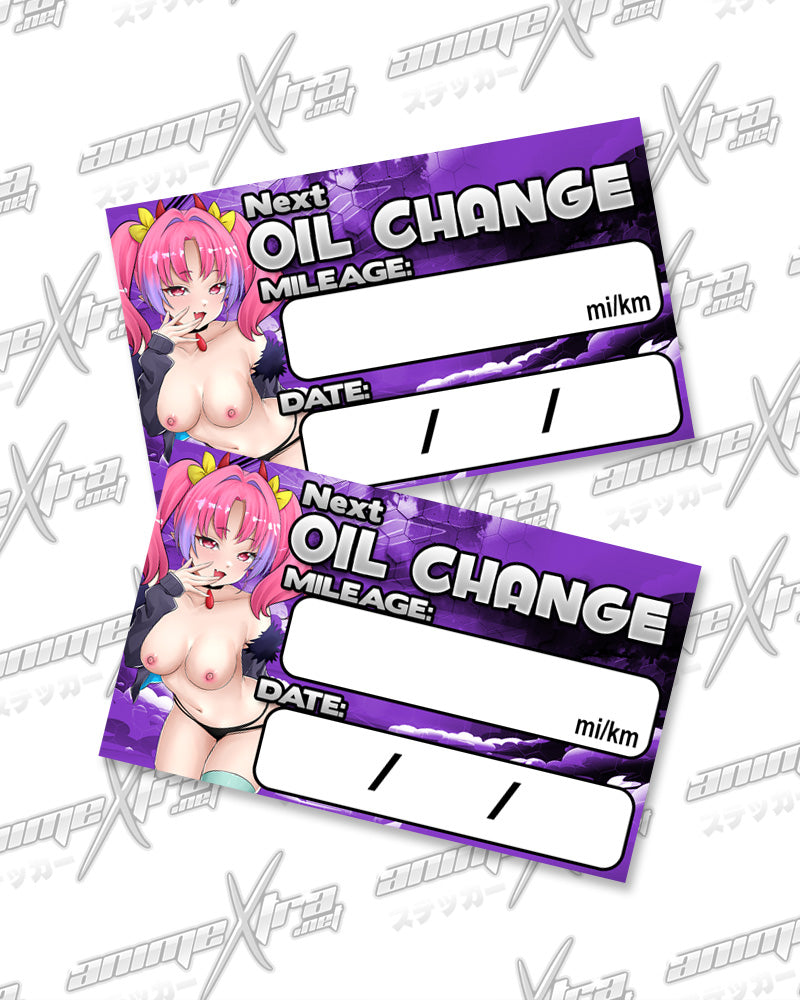 Miltie Oil Change Stickers