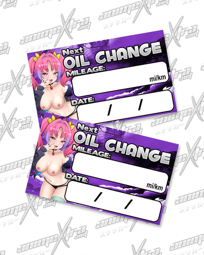 Miltie Oil Change Stickers