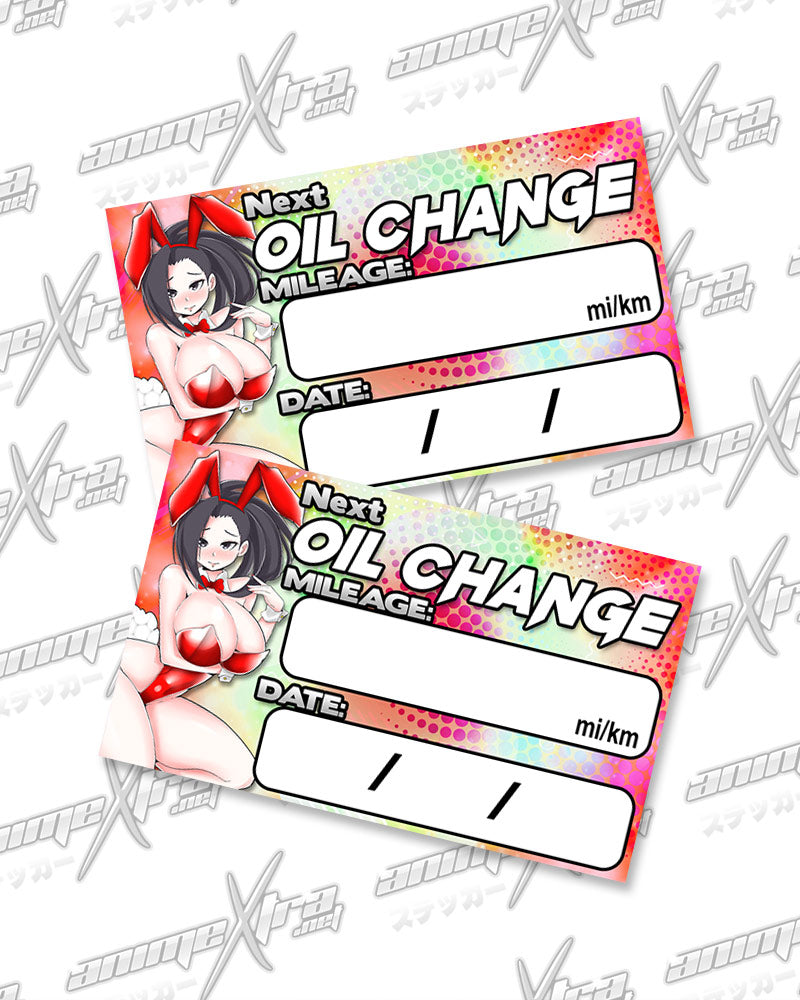 Momo Bunny Oil Change Sticker