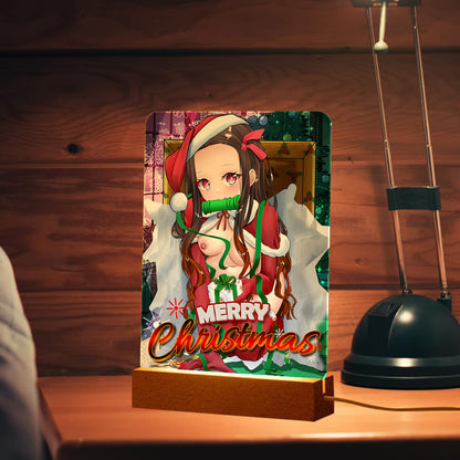 Nezuko Unwrapped Xmas Photo Lamp