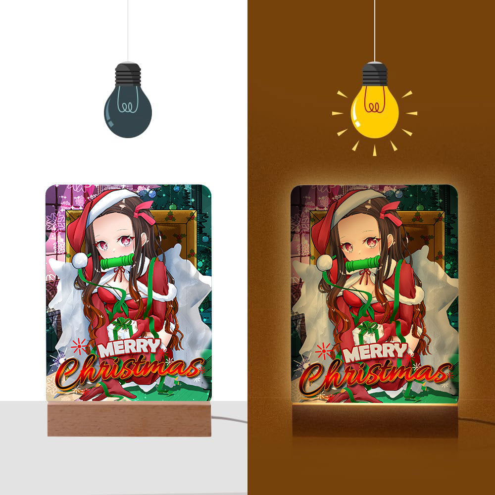 Nezuko Unwrapped Xmas Photo Lamp