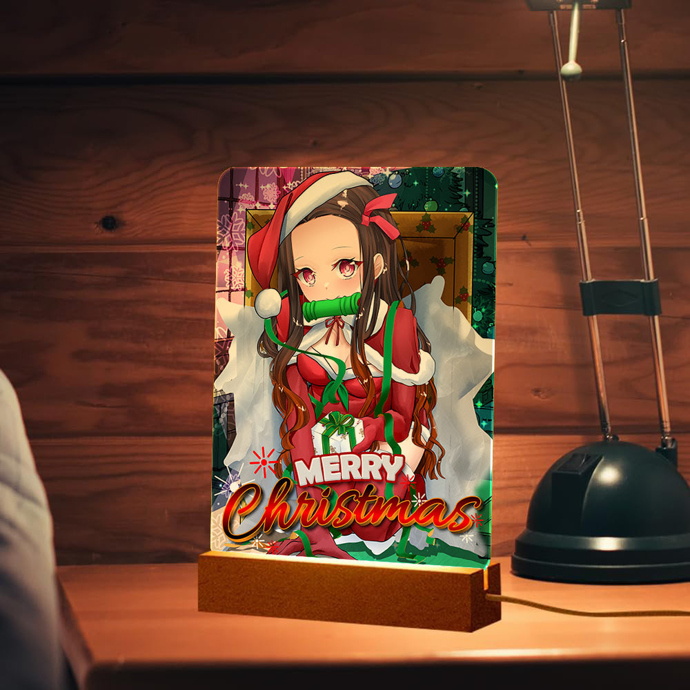 Nezuko Unwrapped Xmas Photo Lamp