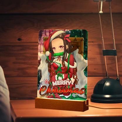 Nezuko Unwrapped Xmas Photo Lamp