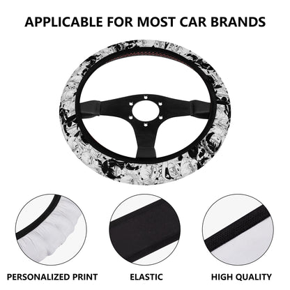 Ahegao BW Steering Wheel Cover