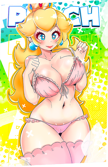 Princess Peach Lingerie Poster