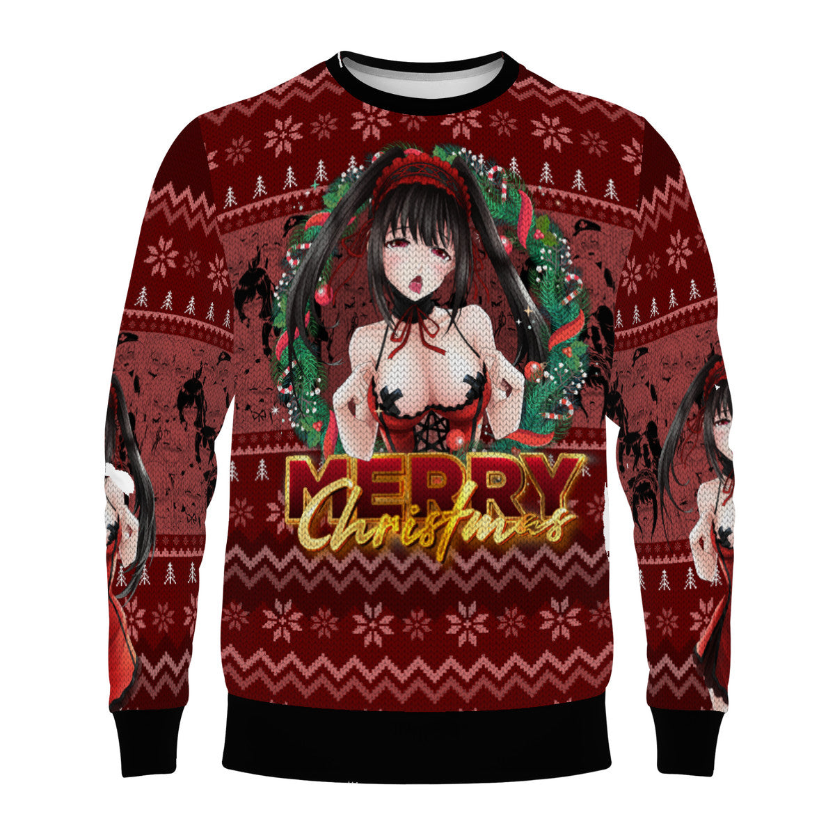 Kurumi Ahegao Ugly Xmas Sweater