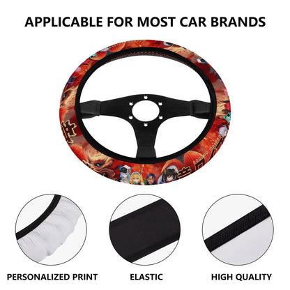 Dragon Waifus Car Steering Wheel Cover