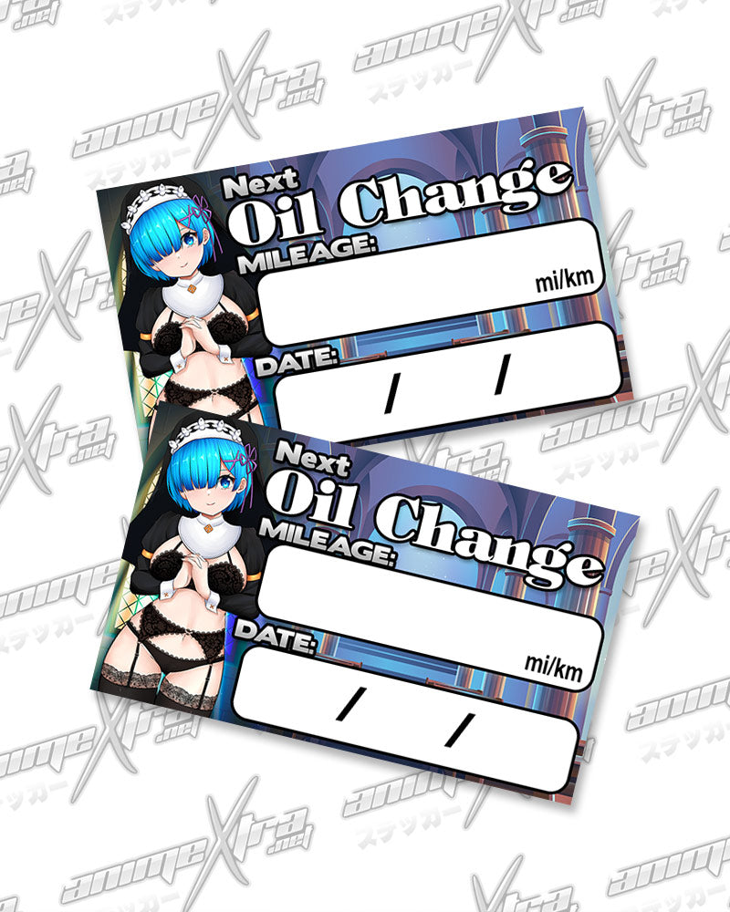 Rem Nun Oil Change Sticker