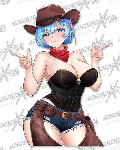 Rem Western Waifus KissCuts