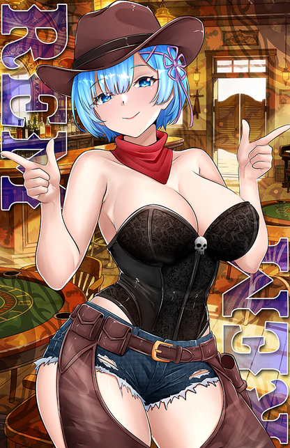 Rem Western Waifus Posters