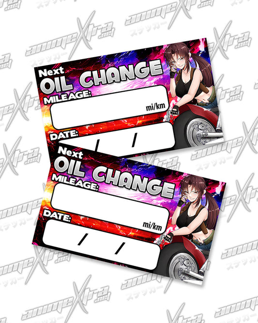 Revy Bike Oil Change Stickers