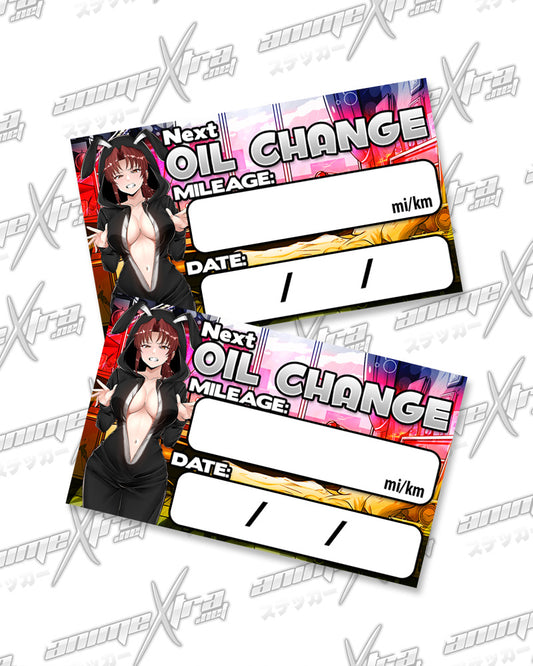 Revy Bunny Jammies Oil Change Stickers