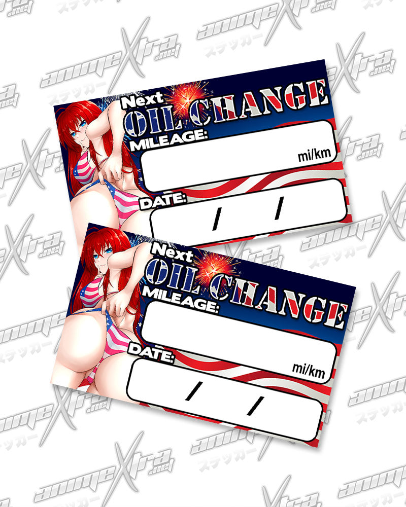 Rias American Booty Oil Change Stickers