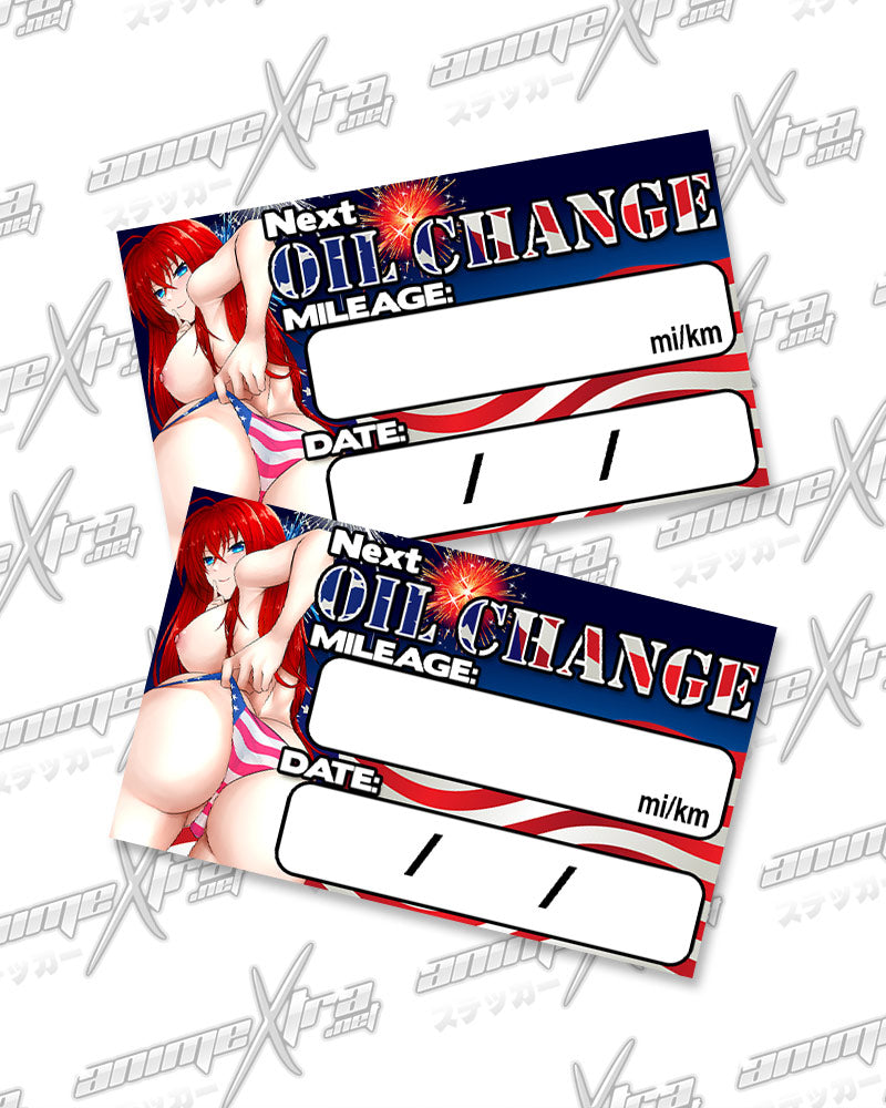 Rias American Booty Oil Change Stickers