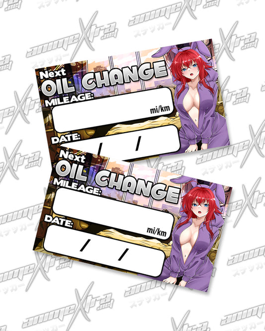 Rias Bunny Jammies Oil Change Stickers