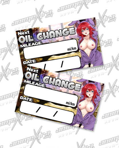 Rias Bunny Jammies Oil Change Stickers