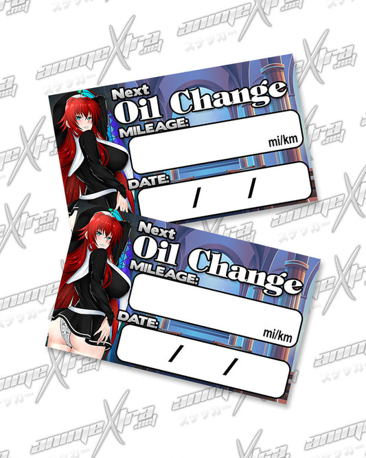 Rias Nun Oil Change Sticker