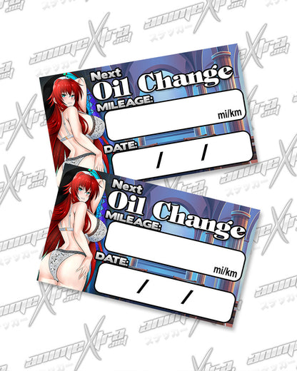 Rias Nun Oil Change Sticker