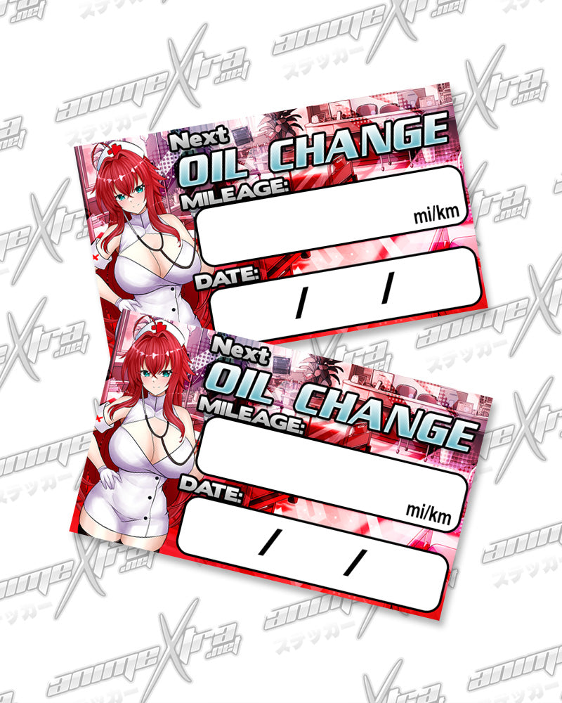 Rias Nurse Oil Change Stickers