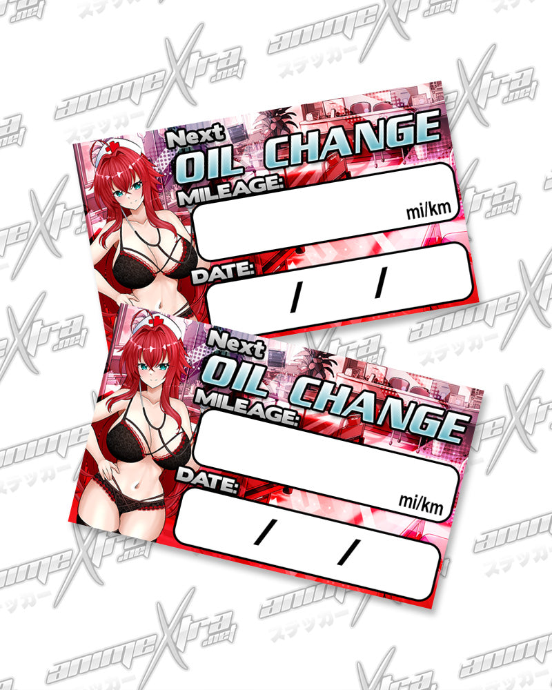 Rias Nurse Oil Change Stickers
