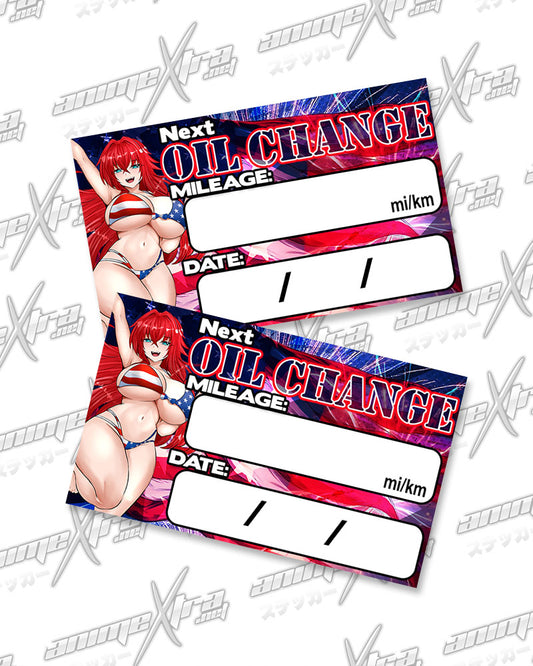 Rias Patriot Bikini Oil Change Stickers