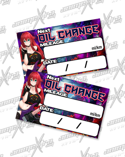 Rias Rocker Oil Change Stickers