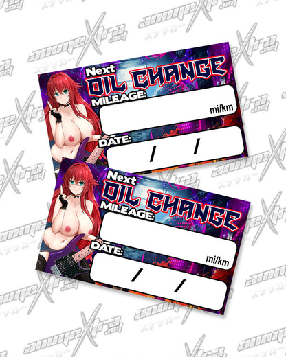 Rias Rocker Oil Change Stickers