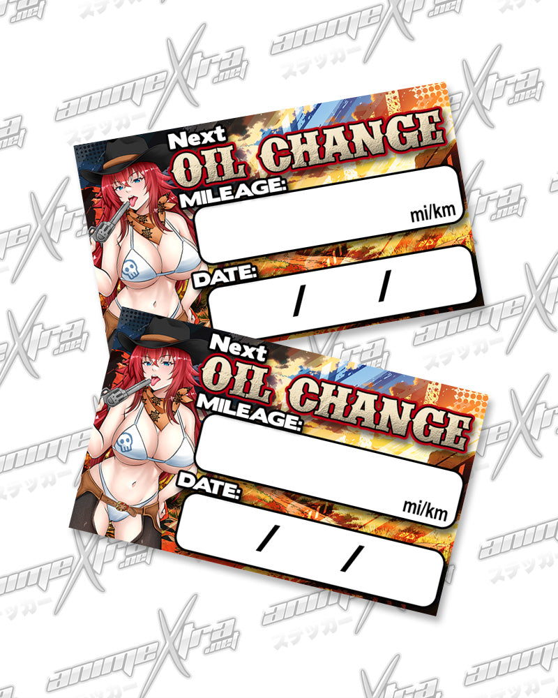 Rias Western Waifus Oil Change Stickers
