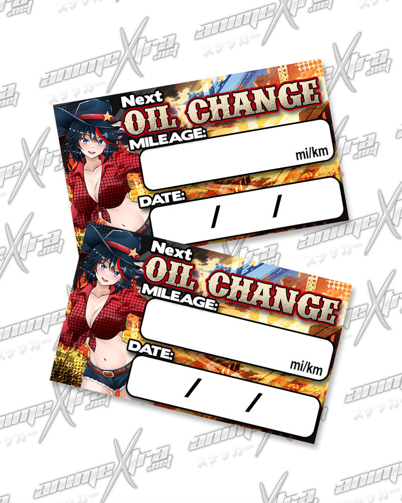 Ryuko Western Waifus Oil Change Stickers