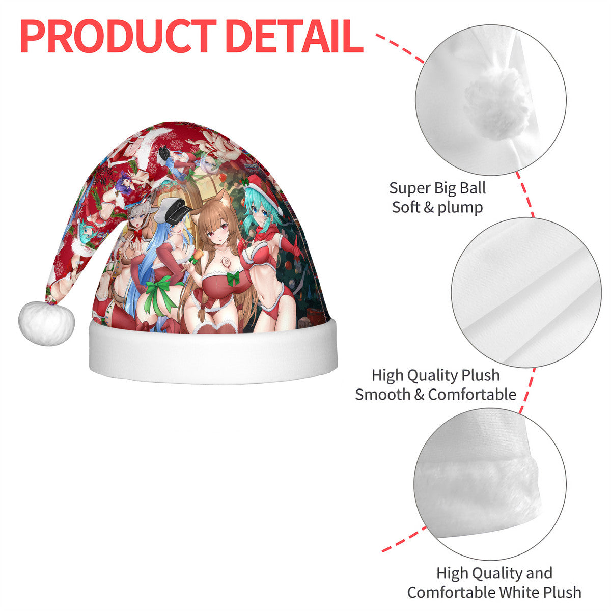 Waifu Christmas Plush Christmas Hat