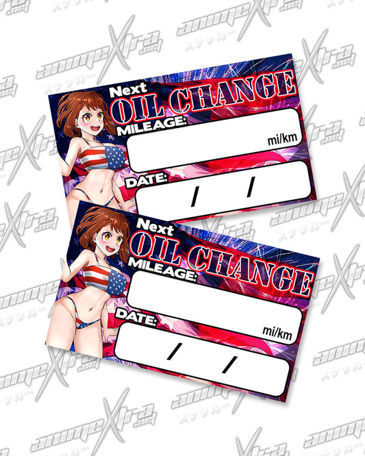 Uraraka Patriot Bikini Oil Change Stickers