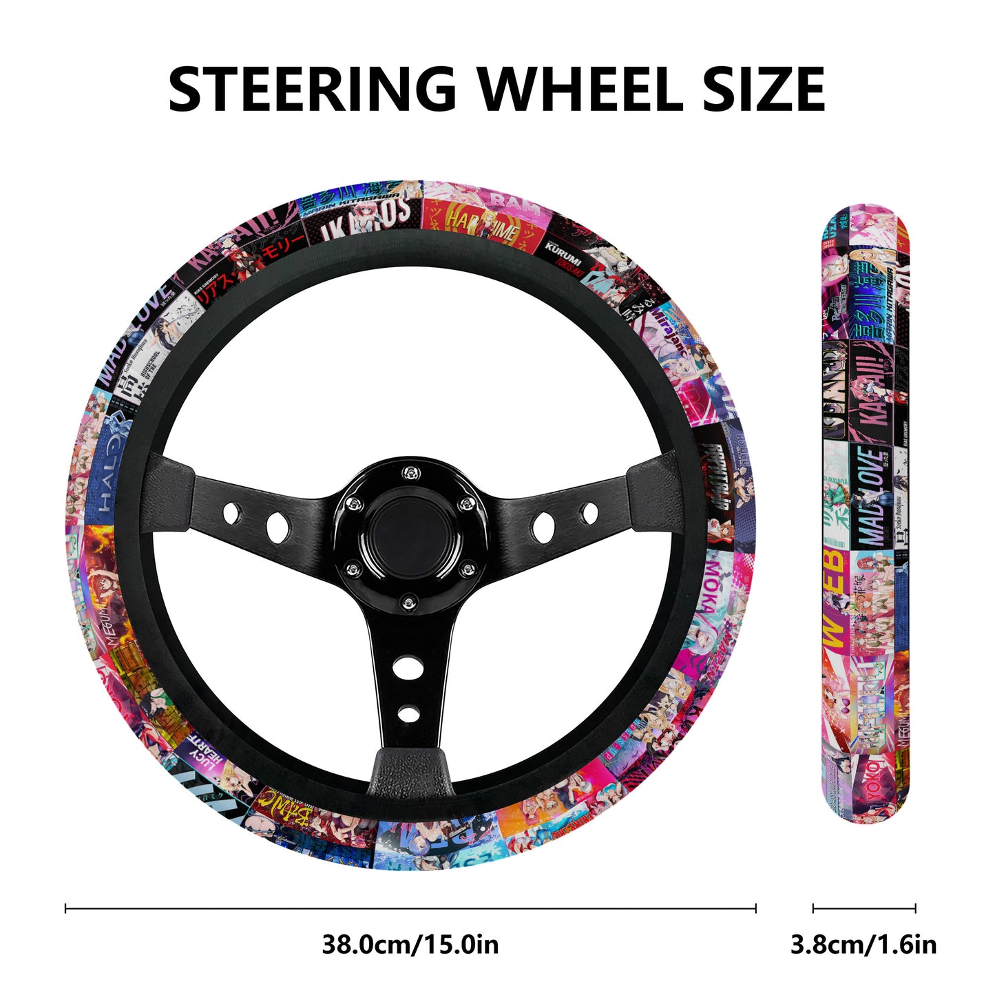 Weeb Slaps Steering Wheel Cover