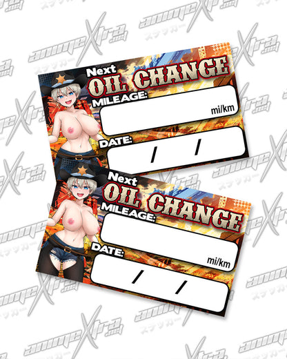 Uzaki Western Waifus Oil Change Stickers