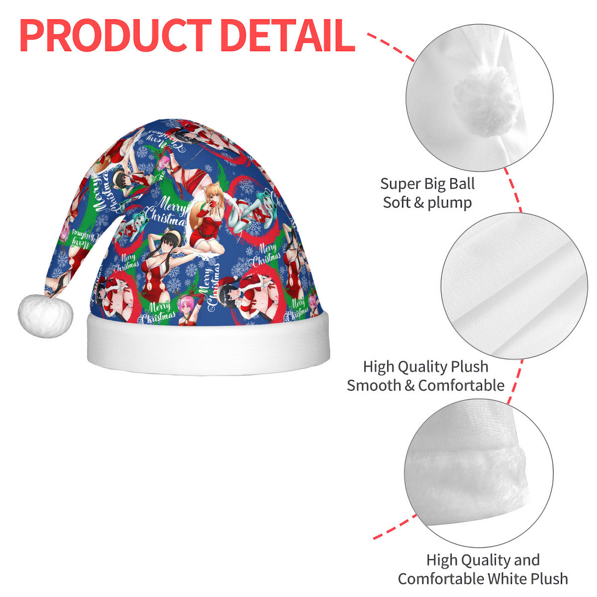 Waifu Xmas v4 Plush Christmas Hat