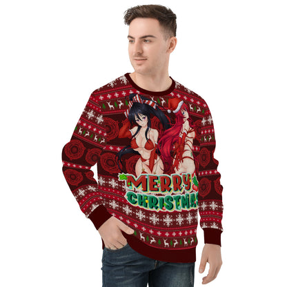 Akeno Rias Ribbon Ugly Xmas Sweater