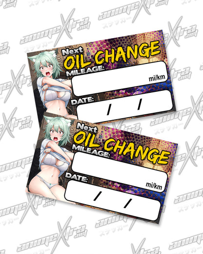 Yaniko Oil Change Stickers