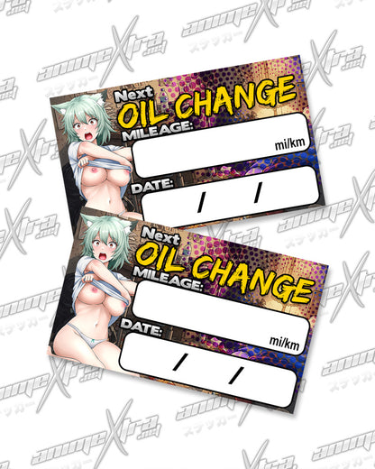Yaniko Oil Change Stickers