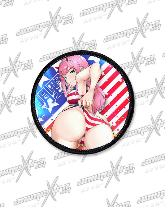 Zero Two American Booty Round Patches